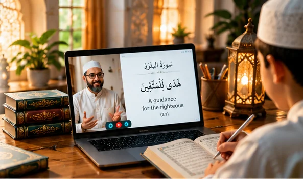 Quran and Islamic study setting
